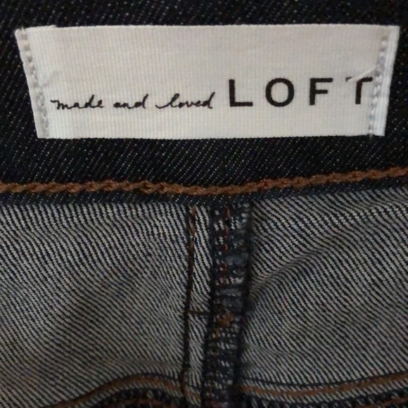 Loft Dark Wash Modern Straight Jeans - Picture 7 of 8